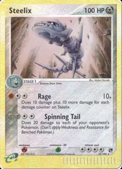 Pokemon TCG Steelix 23/100 EX Sandstorm Reverse Holo Rare - Image 1