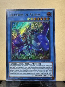 Yugioh Illusion of Chaos BACH-EN034 Secret Rare 1st Ed NM - Image 1