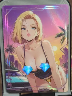 Android 18 Under The Nightgown Card Goddess Story Anime Waifu NR NR-25 - Image 1