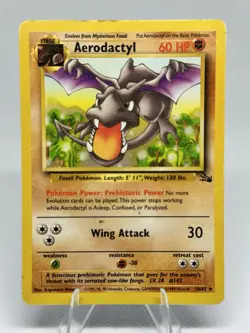 Aerodactyl Non Holo Rare 16/62 Fossil Set 1999 WOTC Vintage Pokemon Card HP - Image 1