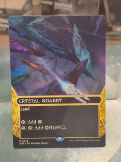 R 0010 Crystal Quarry STELLAR SIGHTS BORDERLESS Edge of Eternities MTG Card Land - Image 1
