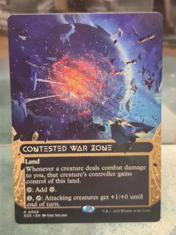 R 0008 Contested War Zone STELLAR SIGHTS BORDERLESS Edge of Eternities MTG Card - Image 1