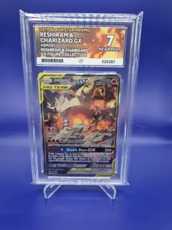 Reshiram & Charizard GX SM201 Promo Card Black Star ACE 7 - Image 1
