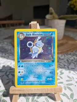 Dark Blastoise 3/82 Team Rocket Holo 1st Edition Pokemon Card SWIRL - Image 1