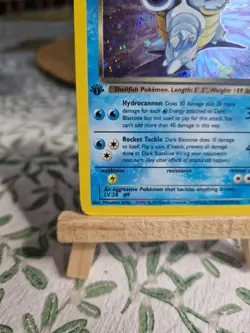 Dark Blastoise 3/82 Team Rocket Holo 1st Edition Pokemon Card SWIRL - Image 4