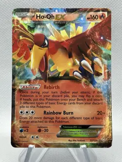 Ho-Oh EX 22/124 BW Dragons Exalted Pokemon TCG Card Rare Holo EX - Image 1