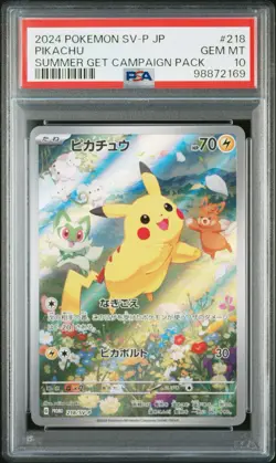 Pikachu - 218/SV-P 218/SV-P Sv-P Promotional Cards Holo (Japanese) Gem Psa 10 - Image 1