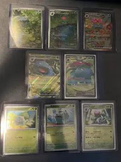 English Bulbasaur Ivysaur and Venusaur Set 151 (Set of 10 Cards From The 151 Ex - Image 1
