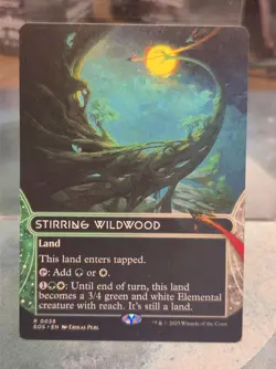 R 0039 Stirring Wildwood STELLAR SIGHTS BORDERLESS Edge of Eternities MTG Card - Image 1