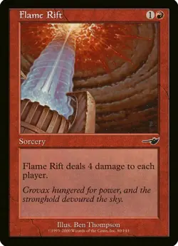 X 1 Flame Rift NM Nemesis 080 MTG Magic The Gathering - Image 1
