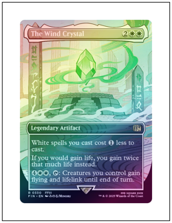 1x The Wind Crystal, Borderless Art Foil, Final Fantasy, Magic MTG NM - Image 1
