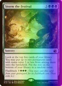 1x NM Foil Storm the Festival - Innistrad Midnight Hunt [MTG] pack fresh - Image 1