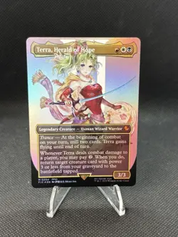 Terra, Herald of Hope (Borderless) (Foil) Commander: Final Fantasy - NM+ - Image 1