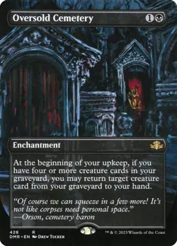Oversold Cemetery BORDERLESS - 428 - Rare - Dominaria Remastered DMR MTG - Image 1
