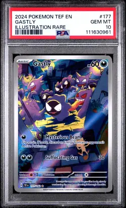 Gastly 177/162 PSA 10 SV Temporal Forces Holo Illustration Rare Pokemon Card AA3 - Image 1