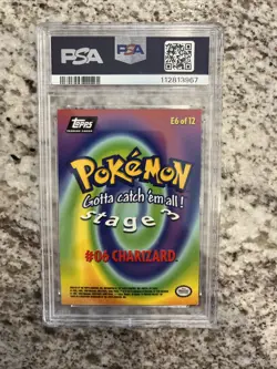 1999 TOPPS POKEMON THE MOVIE EDITION #E6 CHARIZARD #6 PSA 3 - Image 2
