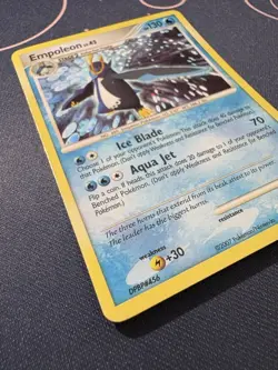 Empoleon 4/130 Pokemon 2007 Diamond & Pearl Holo Rare WITH SWIRL MP - Image 4