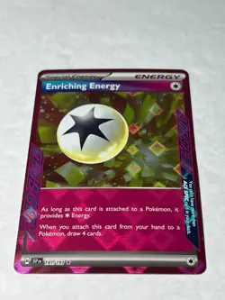 Pokemon TCG Enriching Energy 191/191 Sv08: Surging Sparks Holo Ace SPEC Rare NM - Image 1