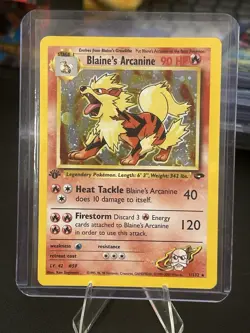Pokemon Blaine's Arcanine Gym Challenge 1st Edition Holo Rare - Image 1