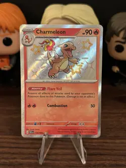 Pokemon TCG Charmeleon 110/091 Shiney Scarlet & Violet Paldean Fates Holo - Image 1