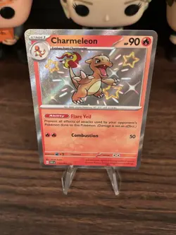 Pokemon TCG Charmeleon 110/091 Shiney Scarlet & Violet Paldean Fates Holo - Image 2