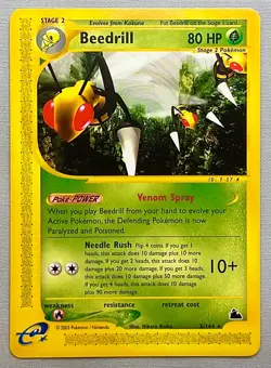Pokemon Beedrill #5/144 Non-Holo Rare - 2003 Skyridge Set - NM Condition! - Image 1