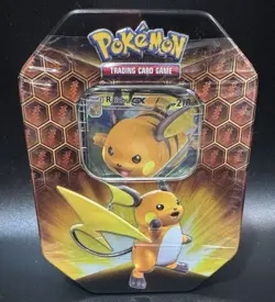 Pokemon TCG Hidden Fates Raichu GX Tin - Factory Sealed - NEW - Image 1