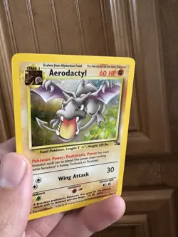 Pokemon Aerodactyl 1/62 Fossil Unlimited Holo LP - Image 3