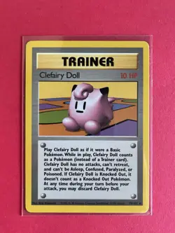 1999 Pokemon Base Set Unlimited Clefairy Doll Trainer #70/102 Rare NM - Image 3