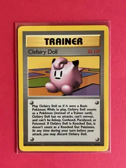 1999 Pokemon Base Set Unlimited Clefairy Doll Trainer #70/102 Rare NM - Image 5