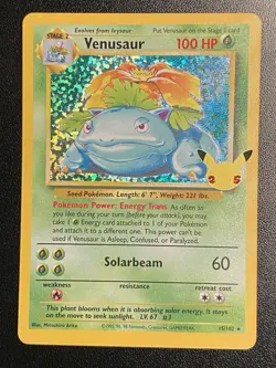 Venusaur Holo 15/102 Pokemon TCG Celebrations Classic Collection NM - Free Ship - Image 1