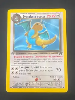 CARTE POKEMON DRACOLOSSE OBSCUR 22/82 EDITION 1 FR RARE WIZARDS TEAM ROCKET -TBE - Image 1