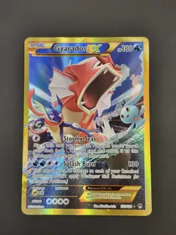 2016 Pokemon TCG XY Breakpoint Gyarados EX 123/122 Gold Secret Rare - Image 1