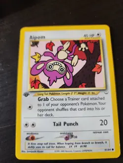 Aipom 41/64 Neo Revelation 1st Edition 2000 Vintage Pokemon NM p24 - Image 1