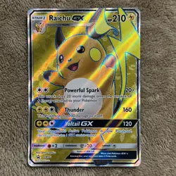 Raichu GX SM90 Full Art Holo Black Star Promo Pokemon NM - Shining Legends - Image 1