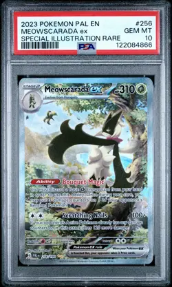 2023 POKEMON PAL EN-PALDEA EVOLVED #256 MEOWSCARADA EX PSA 10 - Image 1