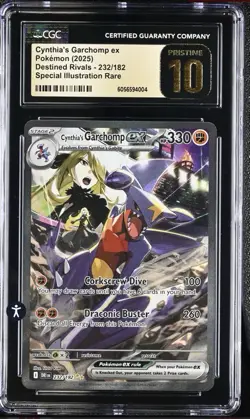 ‼Cynthia's Garchomp ex Pokemon (2025) Destined Rivals #232~GRADE 10 PRISTINE💨 - Image 1