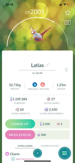 Pokemon Go Legendary Latias ( Normal ) - Image 1