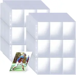1800 Pockets Card Sleeves Binder Sheets, Trading Card Pages... - Image 1