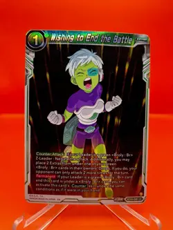 Dragon Ball Super CCG Wishing To End The Battle Foil BT19-099 UC Anime Card - Image 1