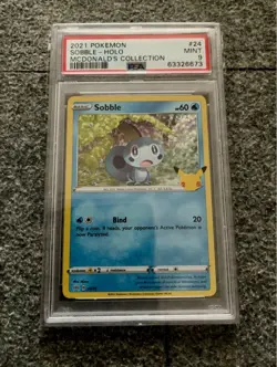 Japanese Pokemon Card 25th Anniversary Sobble McDonald s Promo Holo PROMO PSA9 - Image 1