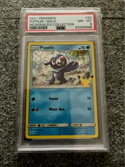 Japanese Pokemon Card 25th Anniversary Ashiwari McDonald s Promo Holo PROMO PSA8 - Image 1
