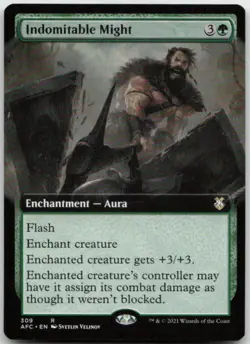 MTG Indomitable Might (Extended Art) R Commander: Adventures in the Forgotten Re - Image 1