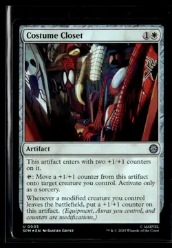 Costume Closet (Foil) - 0005 - Marvel's Spider-Man - MTG - NM/M - English - Image 1