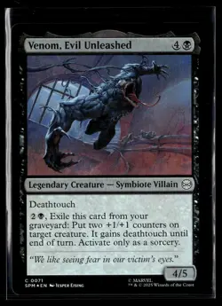 Venom, Evil Unleashed - Foil - SPM - MTG - EN - NM - 0071 - Image 1