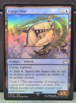 Cargo Ship MTG Final Fantasy NM Uncommon U 0047 FOIL FFIX Artifact Vehicle Card - Image 1