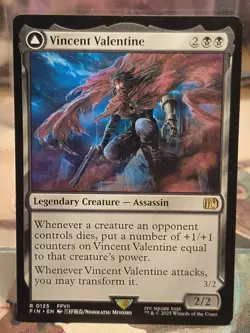 0125 Vincent Valentine Rare Card NM MTG Final Fantasy FIN FFVII Creature - Image 1
