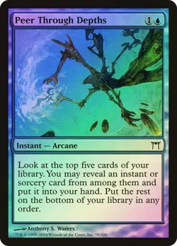 Champions of Kamigawa MTG Foil Peer Through Depths Magic - Image 1