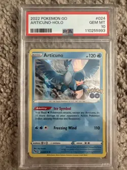 Pokemon TCG Articuno Card #024/078 Pokemon Go Holo PSA 10 Gem Mint English 2022 - Image 1