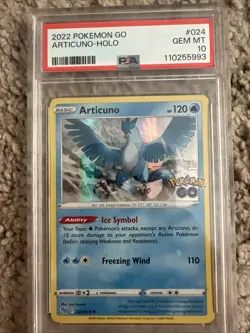 Pokemon TCG Articuno Card #024/078 Pokemon Go Holo PSA 10 Gem Mint English 2022 - Image 3